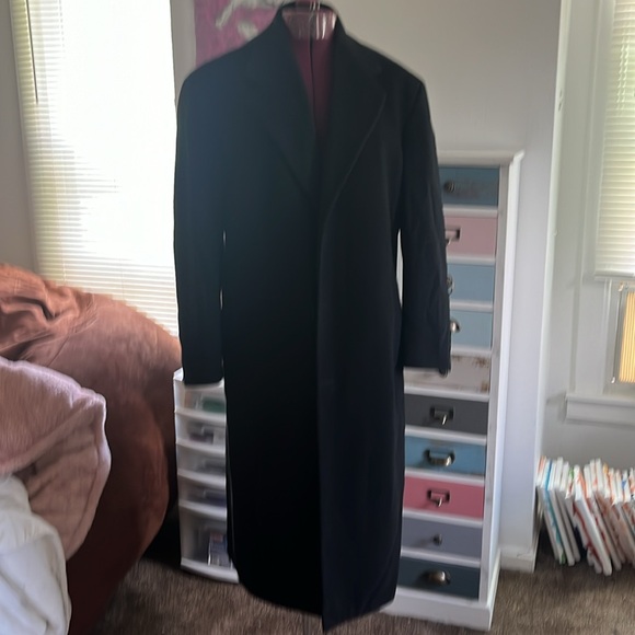 Floorlength long black x large wall coat in great condition lined winter coat - Picture 3 of 15